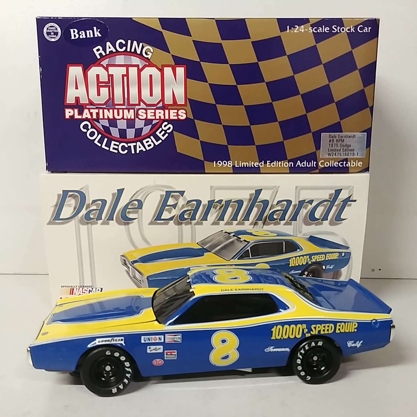 1975 Dale Earnhardt 1/24th RPM Dodge b/w bank