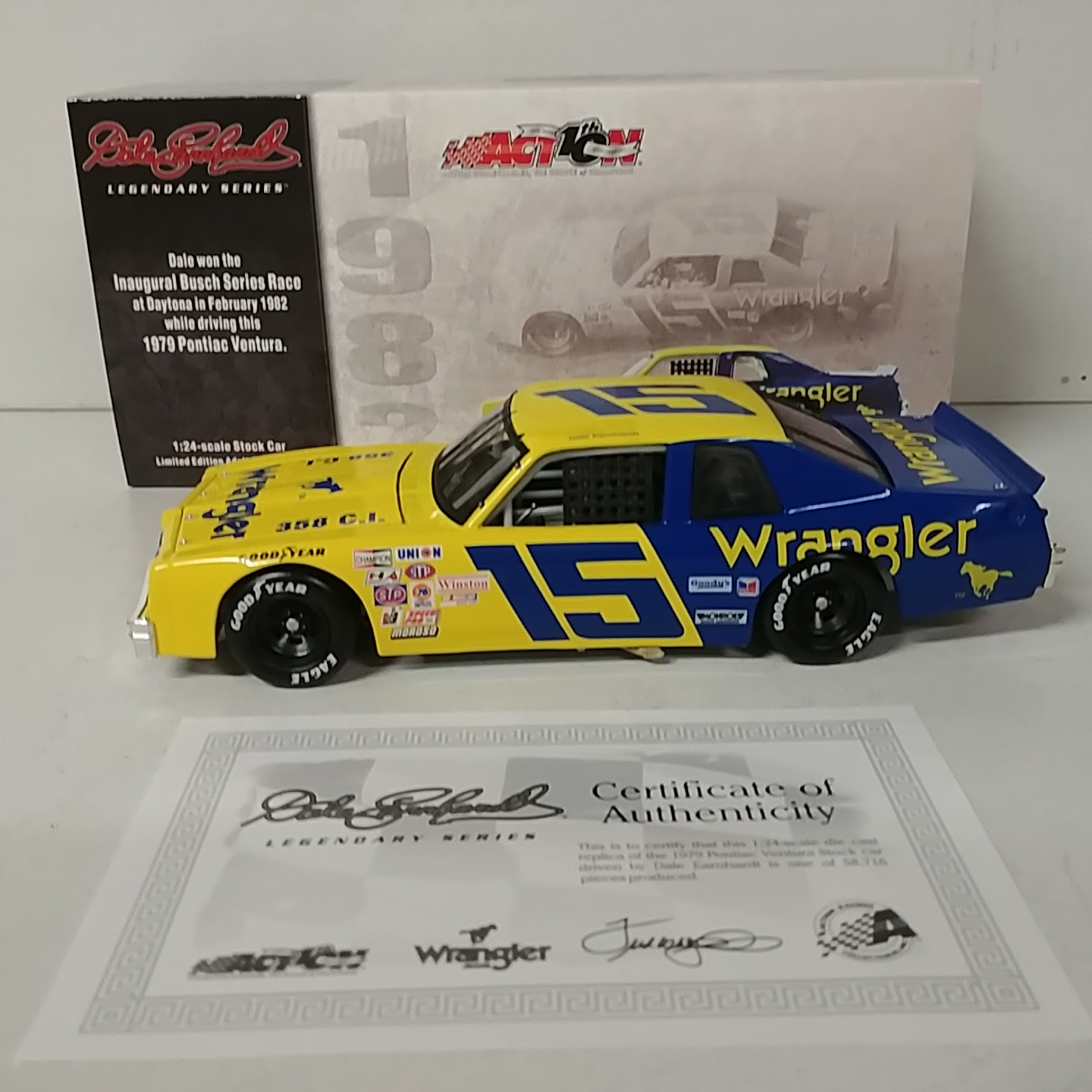 1979 Dale Earnhardt 1/24th Wrangler "Busch Series" Pontiac c/w car