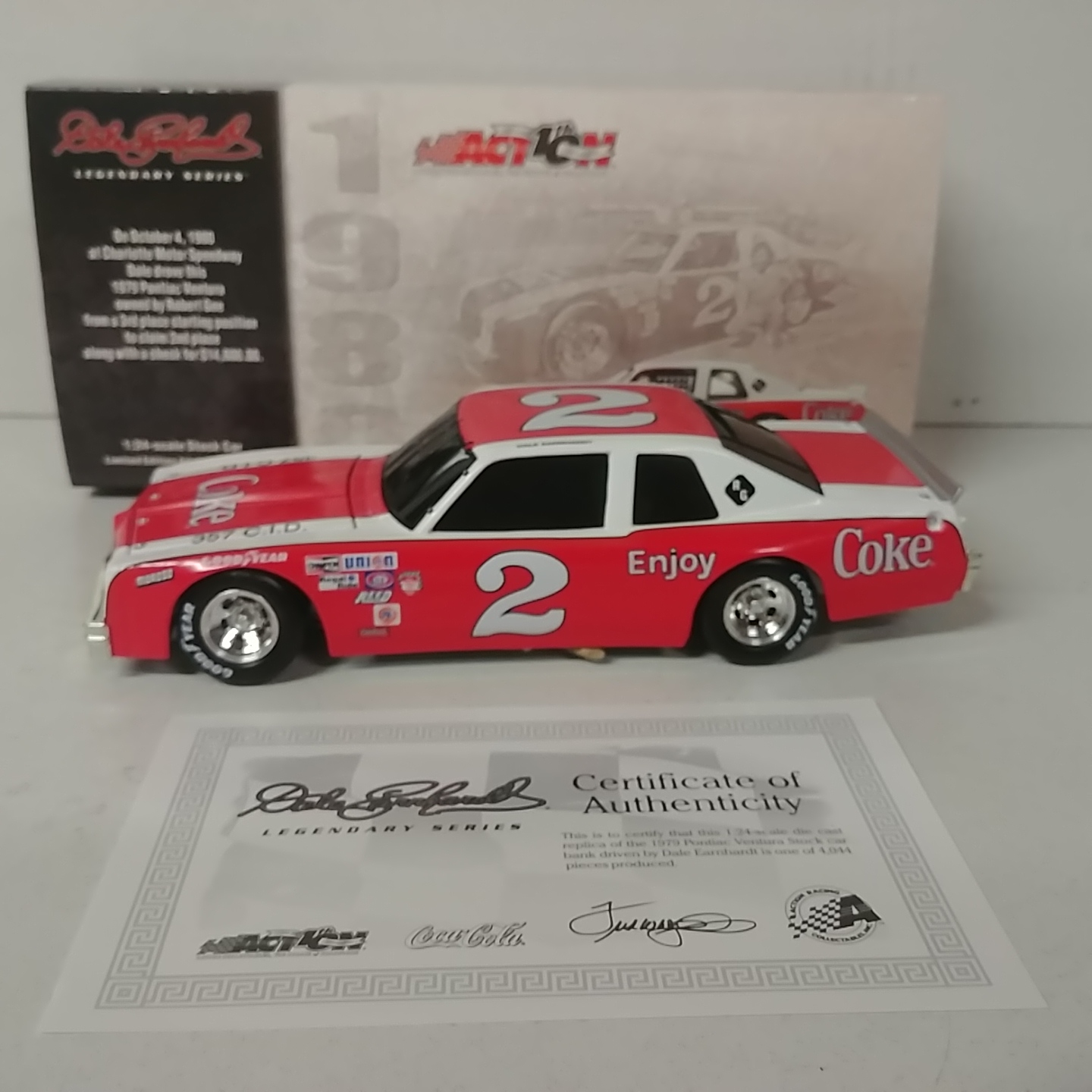 1980 Dale Earnhardt 1/24th Coca-Cola "Busch Series" Ventura b/w bank