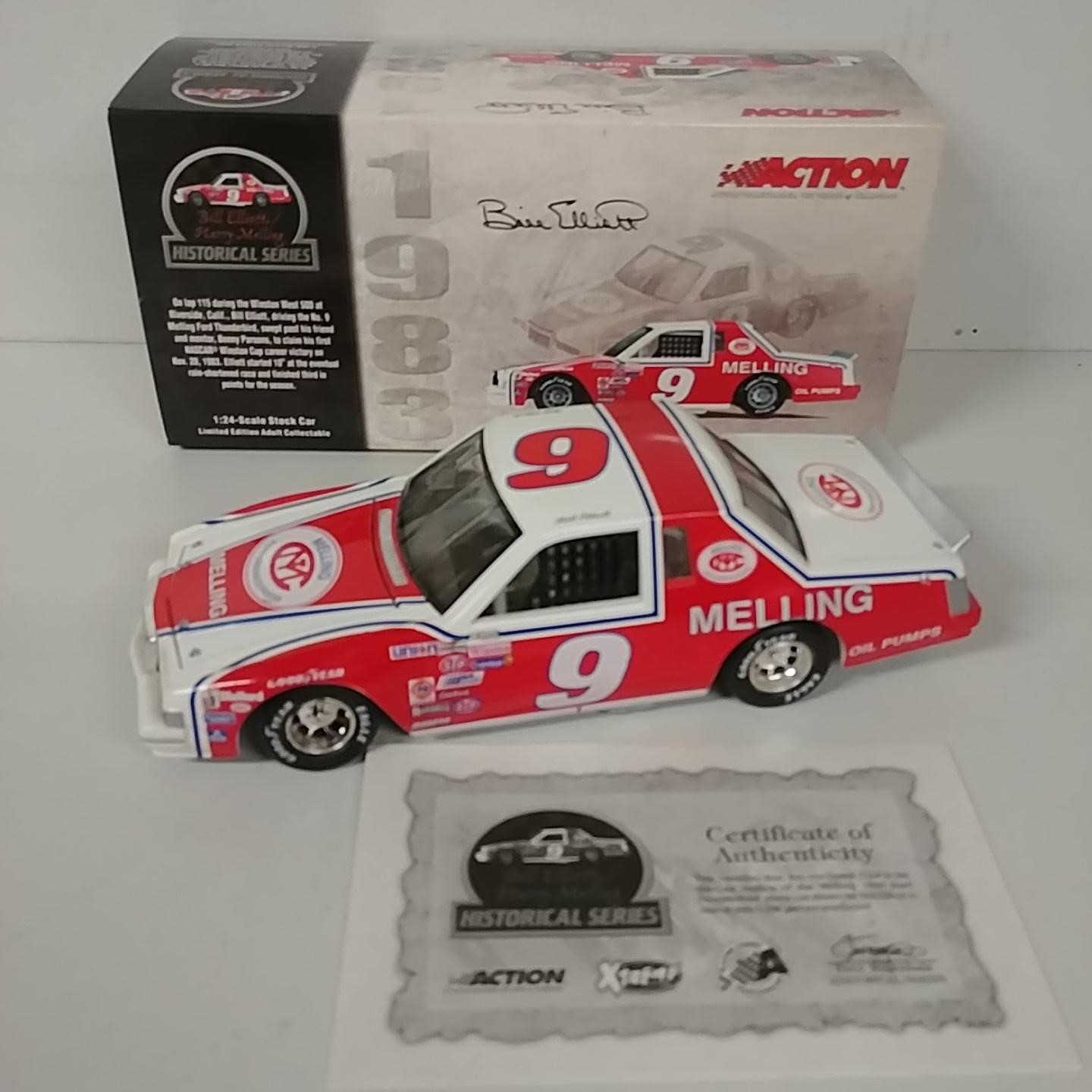 1983 Bill Elliott 1/24th Melling "First Win" Thunderbird c/w car