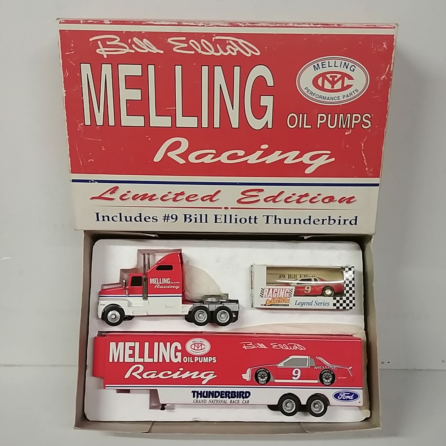 1983 Bill Elliott 1/64th Melling Racing hauler with thunderbird car