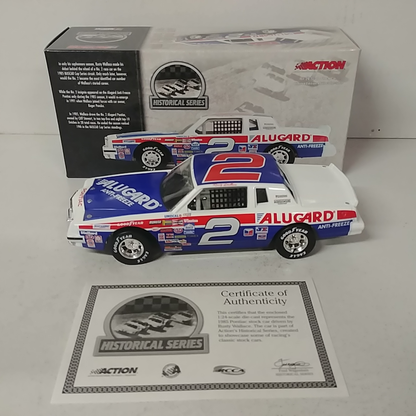 1985 Rusty Wallace 1/24th Alugard Anti-Freeze Grand Prix c/w car