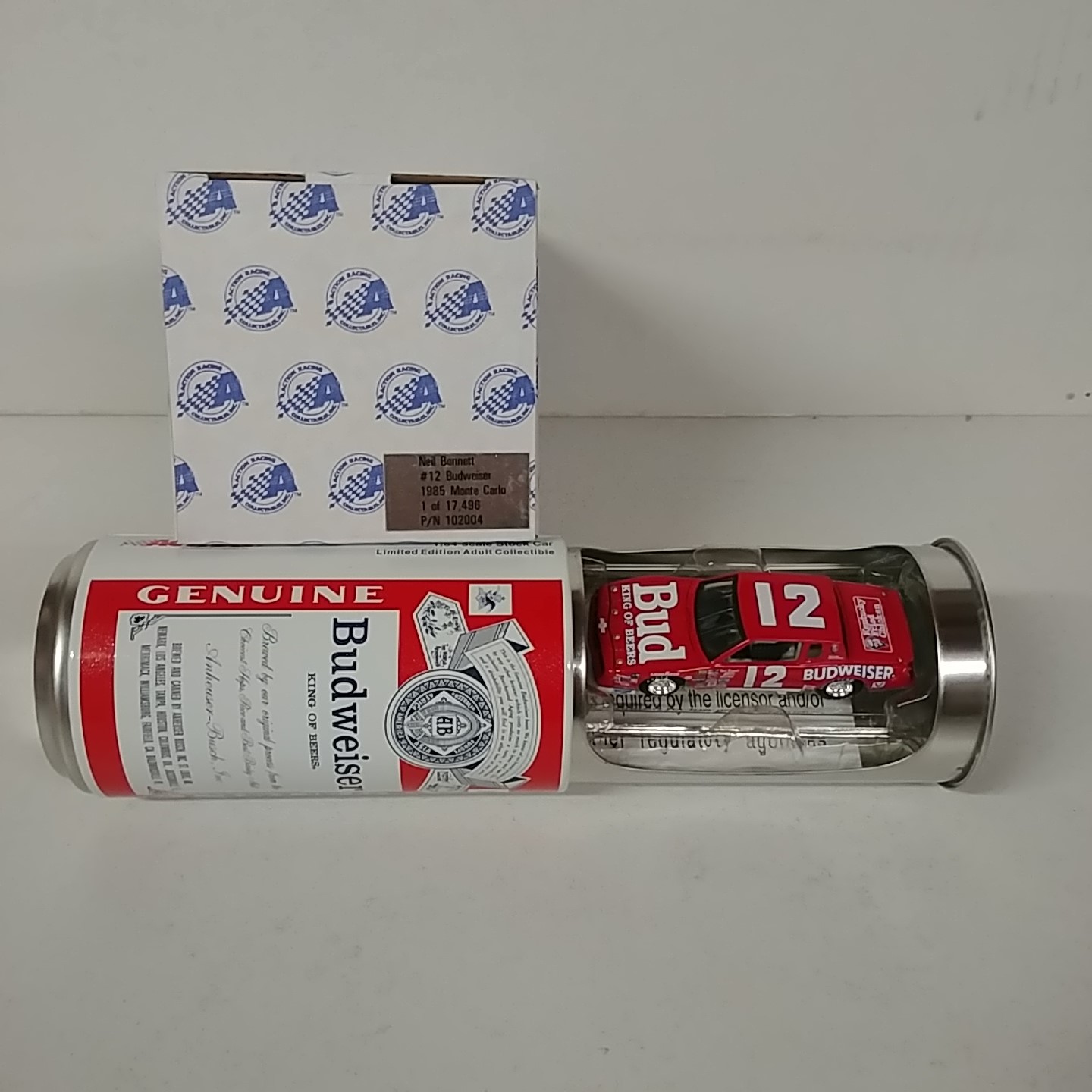 1984-85 Neil Bonnett 1/64th Budweiser Monte Carlo in can