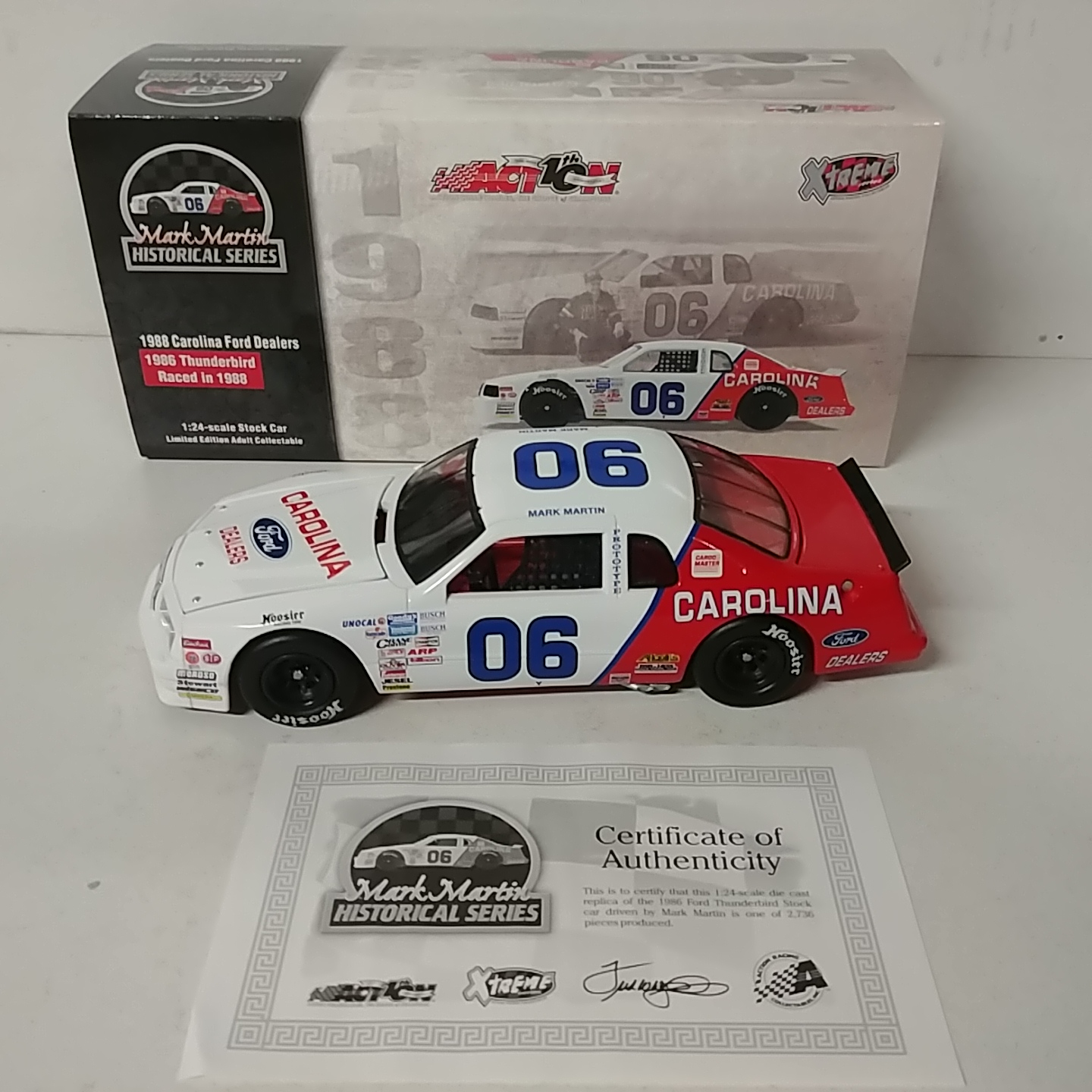 1987 Mark Martin 1/24th Carolina Ford "Busch Series" c/w car