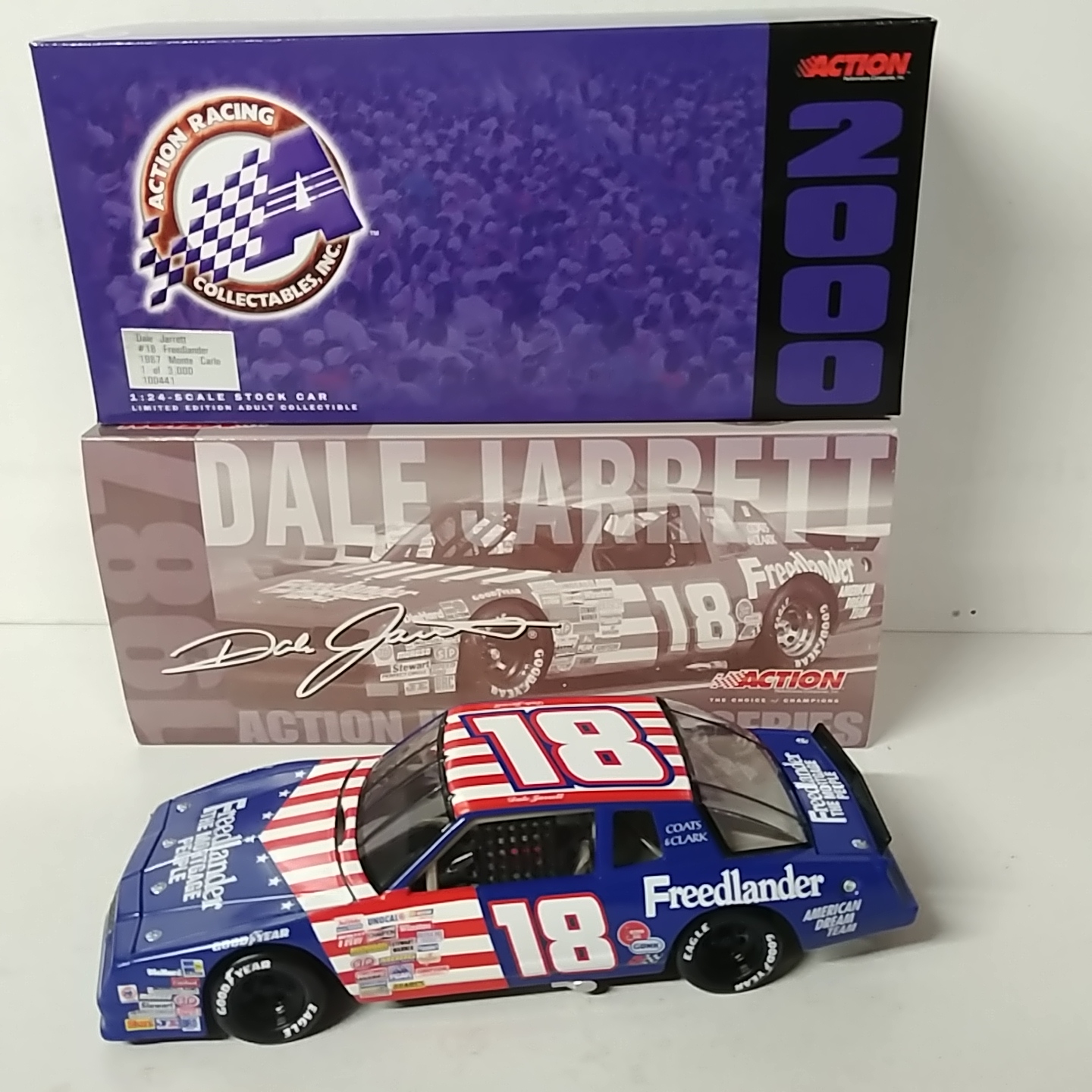 1987 Dale Jarrett 1/24th Freedlander Monte Carlo c/w car