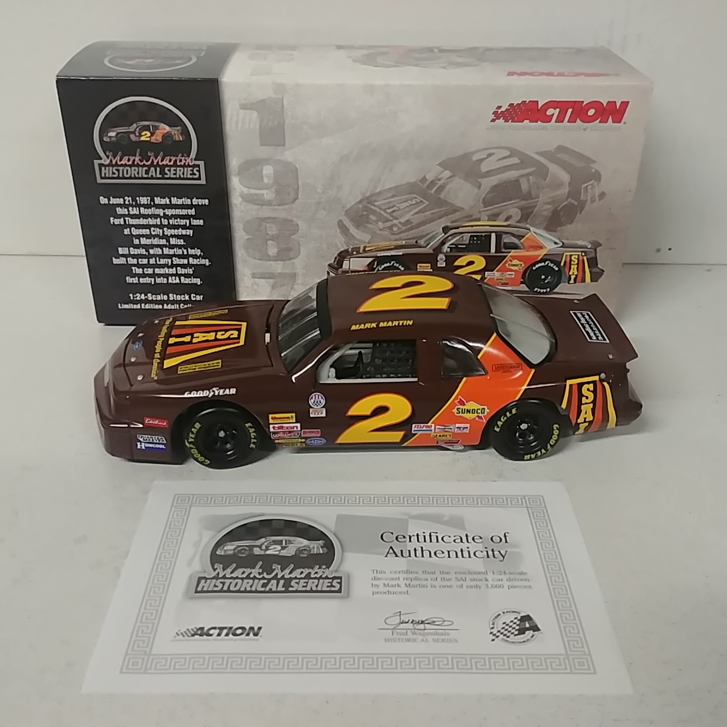 1987 Mark Martin 1/24th SAI Roofing ASA car