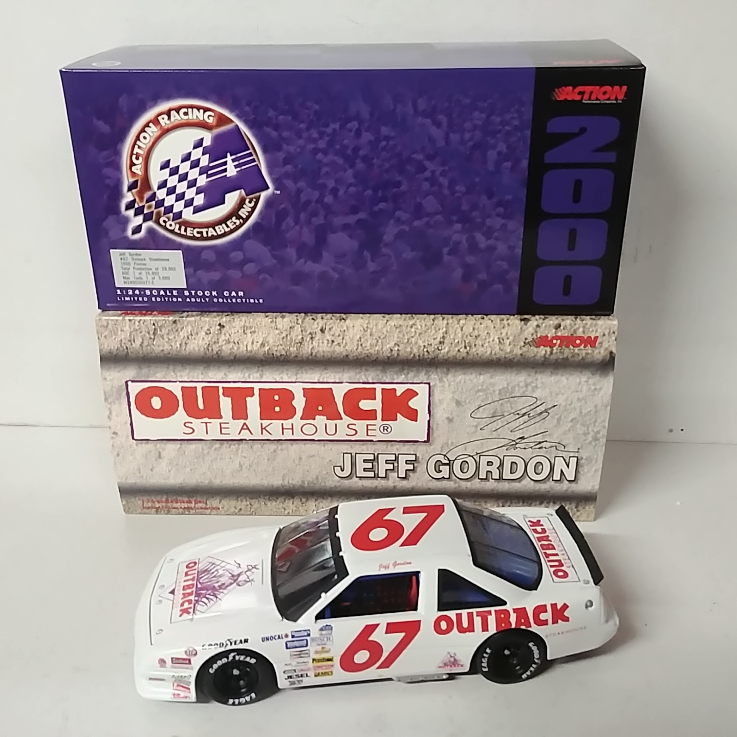 1990 Jeff Gordon 1/24th Outback Steakhouse c/w car