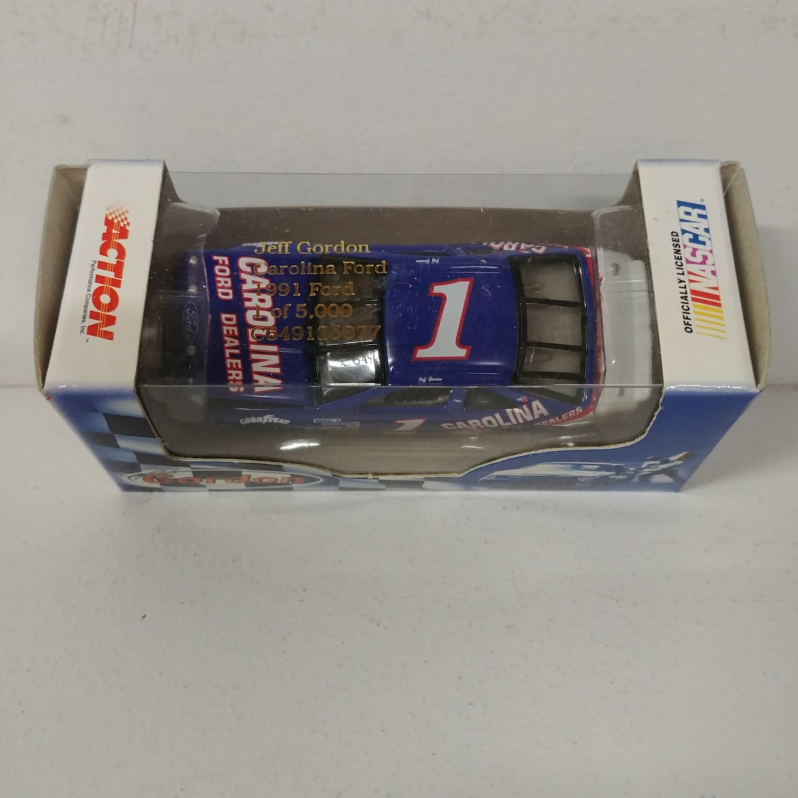 1991 Jeff Gordon 1/64th Carolina Ford Dealers RCCA hood open car