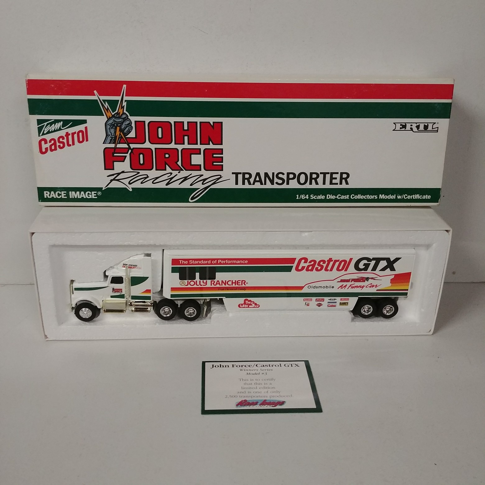 1992 John Force 1/64th Castrol GTX hauler