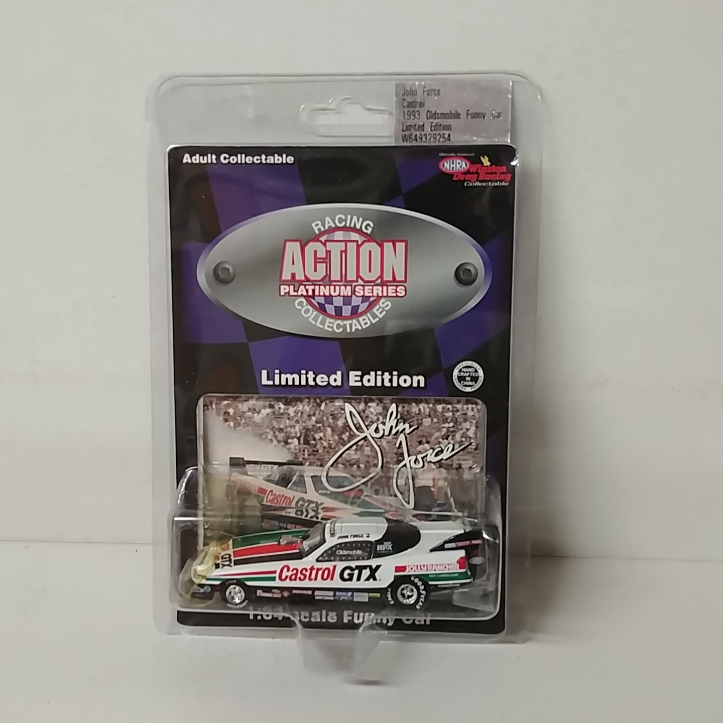 1993 John Force 1/64th Castrol GTX Oldsmobile funny car