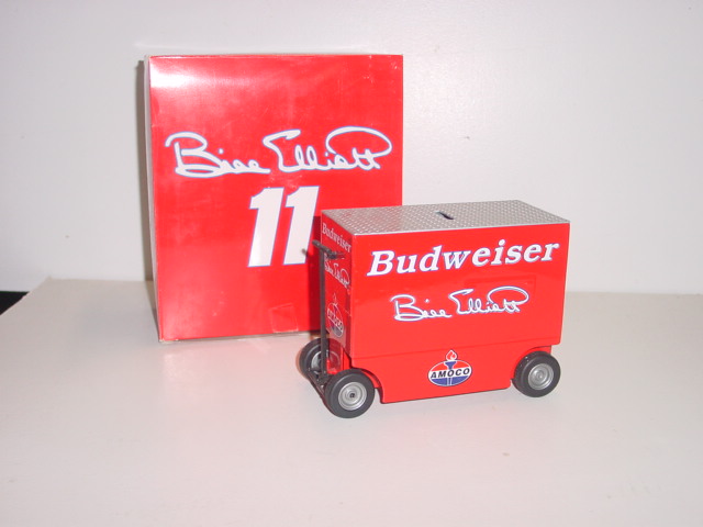 1994 Bill Elliott 1/16th Budweiser pitwagon bank