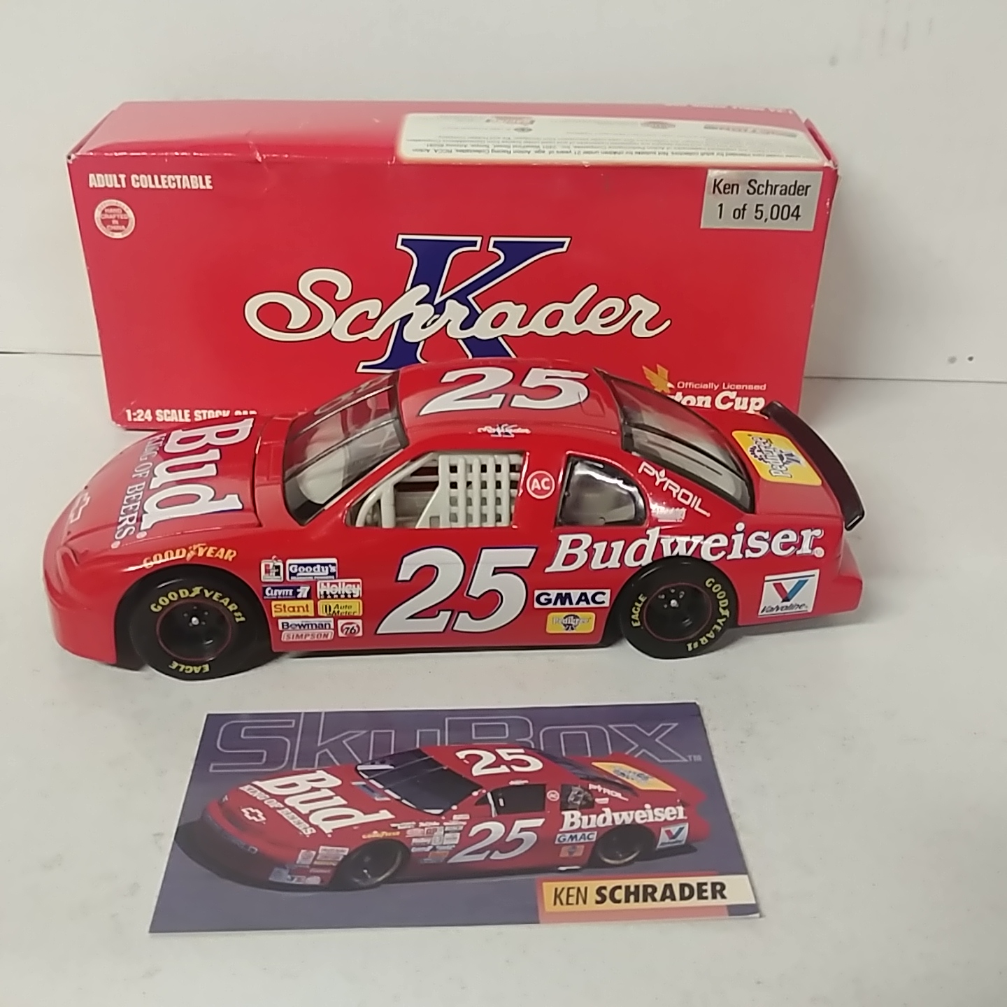 1995 Ken Schrader 1/24th Budweiser c/w car