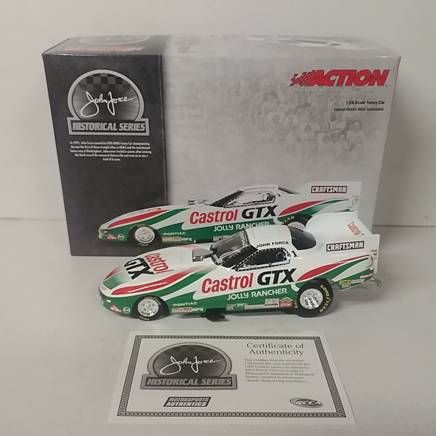 1995 John Force 1/24th Castrol GTX "NHRA Champion" Firebird Funny Car