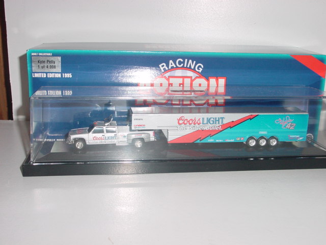1995 Kyle Petty 1/64th Coors Light dually w/trailer