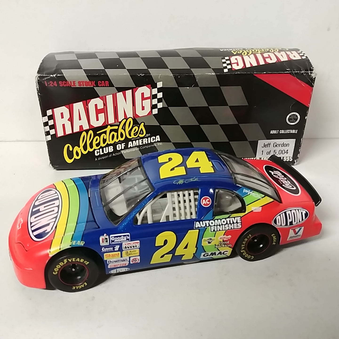 1995 Jeff Gordon 1/24th Dupont clear window car