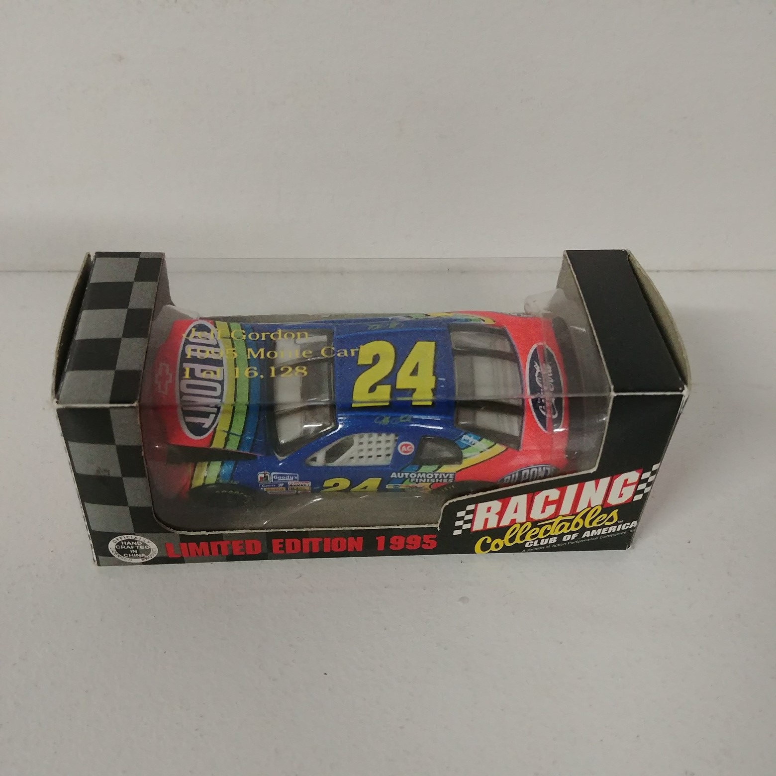 1995 Jeff Gordon 1/64th DuPont RCCA hood open car