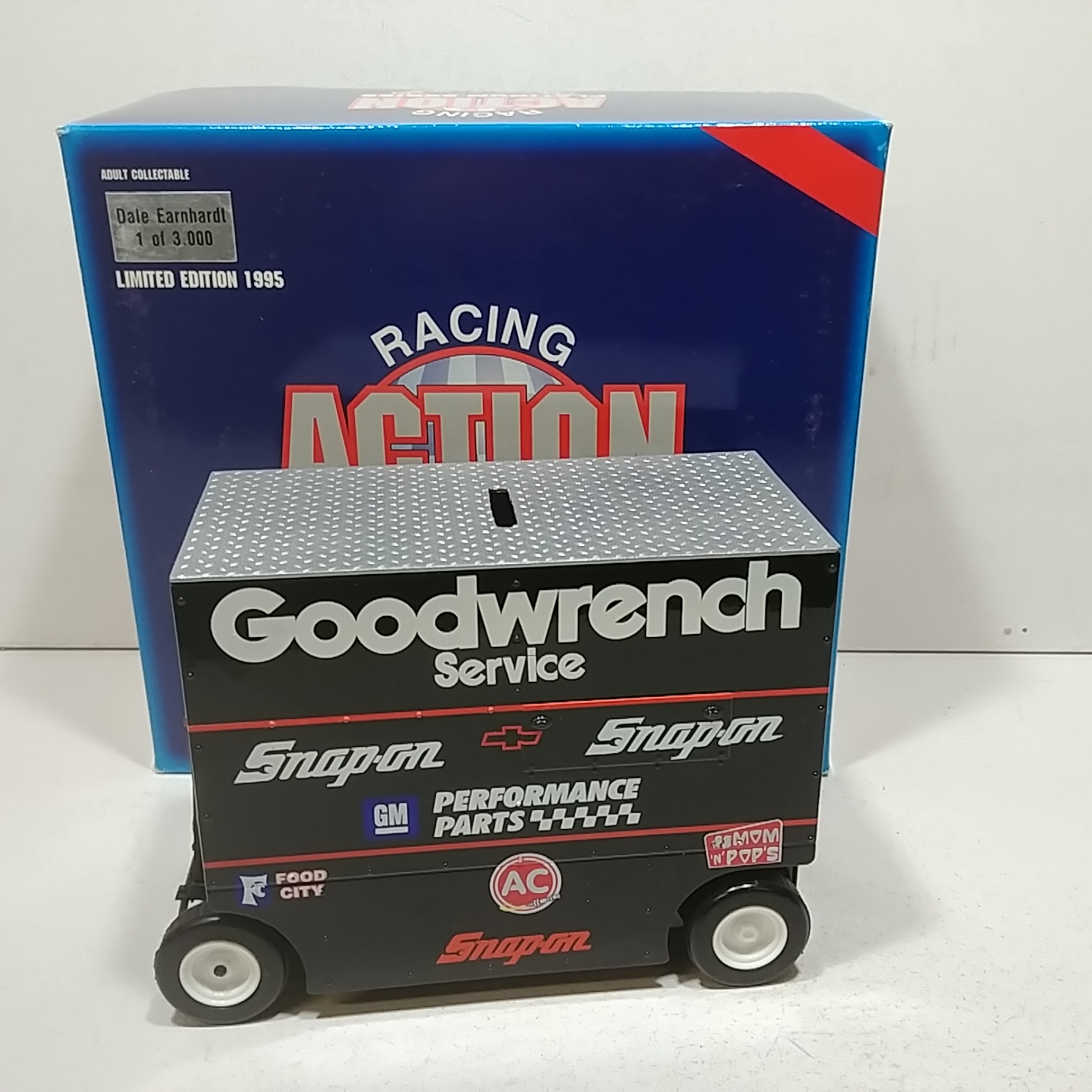 1995 Dale Earnhardt 1/16th Goodwrench Pit Wagon bank