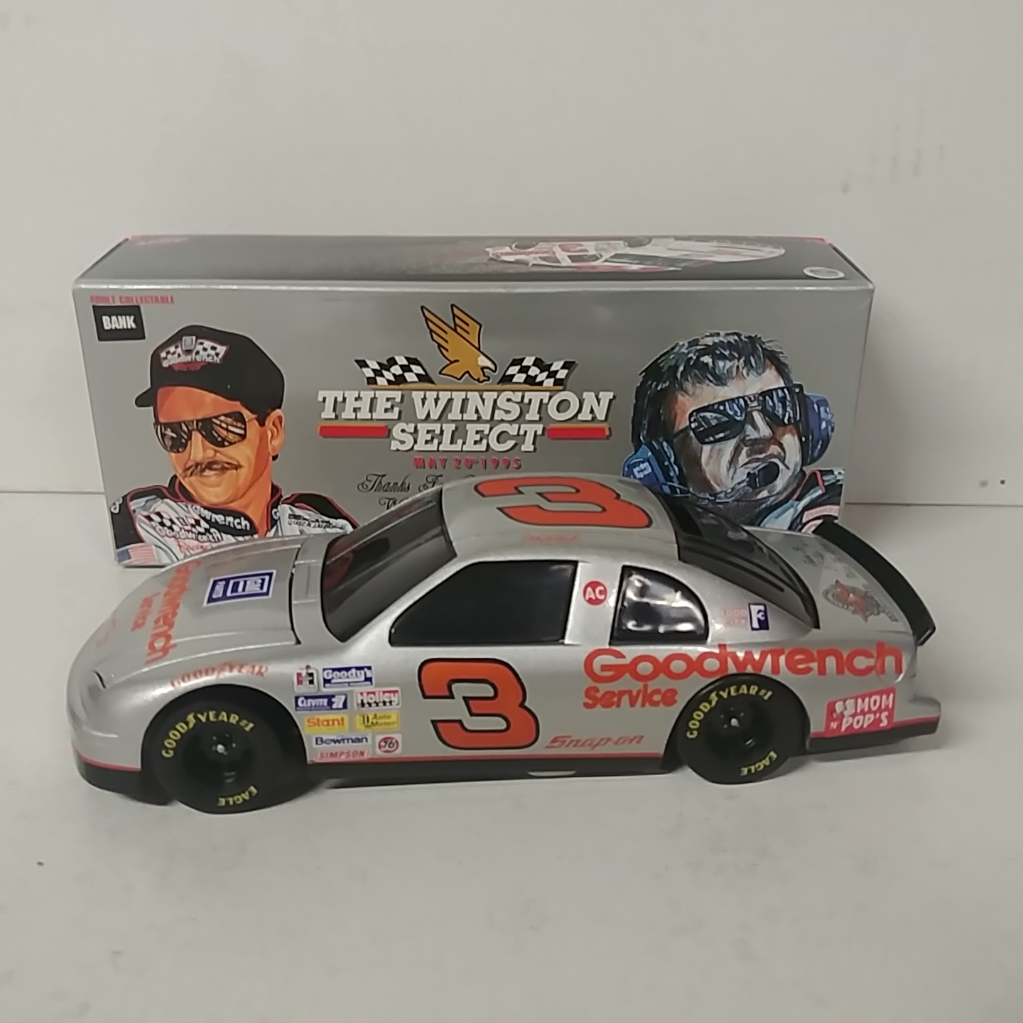 1995 Dale Earnhardt 1/24th GMGW "Silver Select" b/w bank