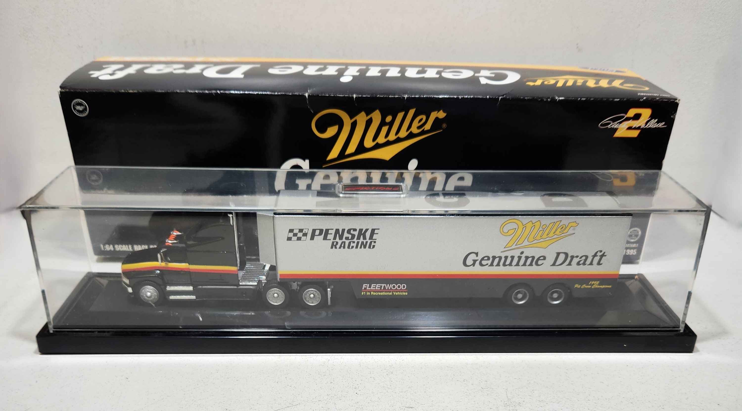 1995 Rusty Wallace 1/64th Miller Genuine Draft transporter