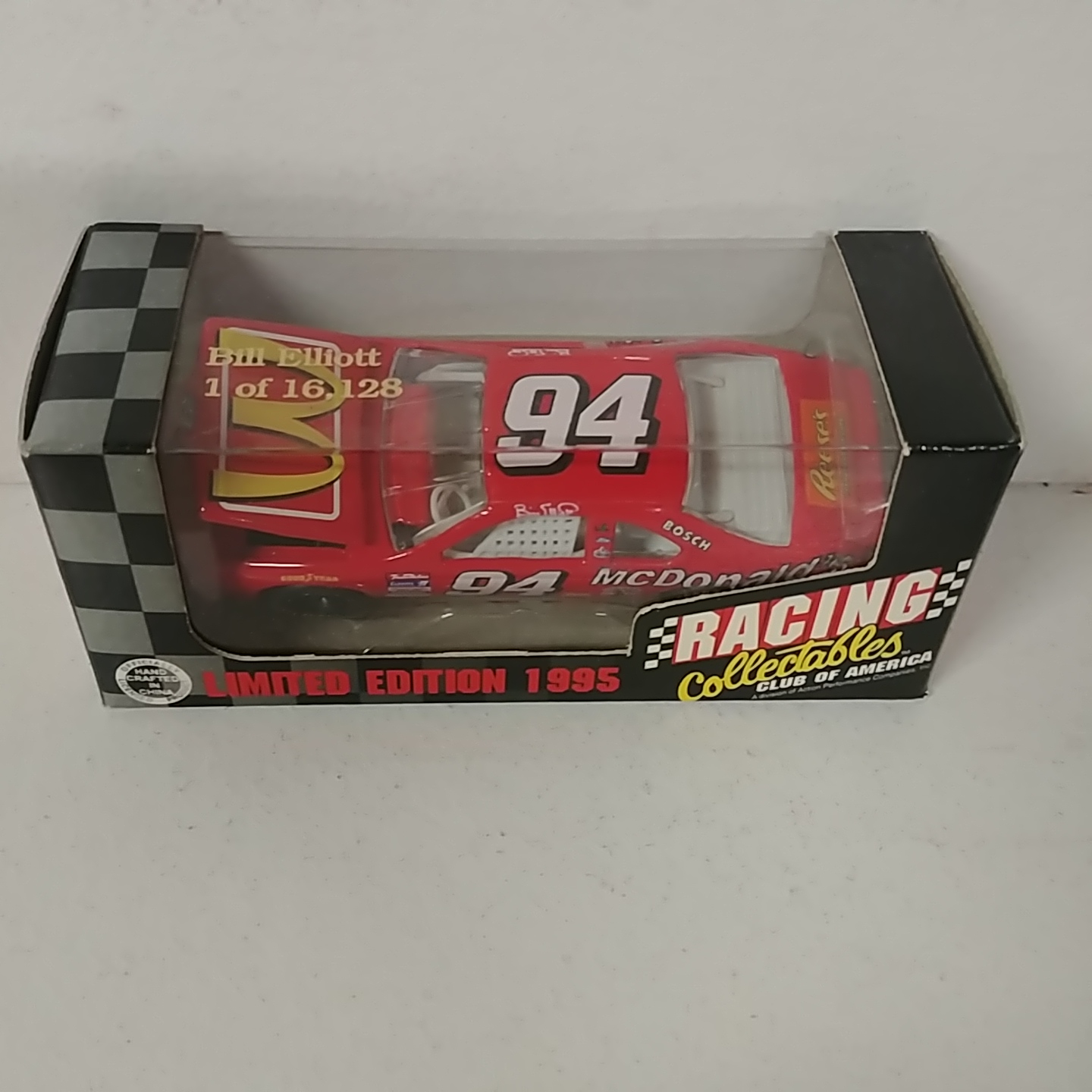 1995 Bill Elliott 1/64th McDonald's hood open car