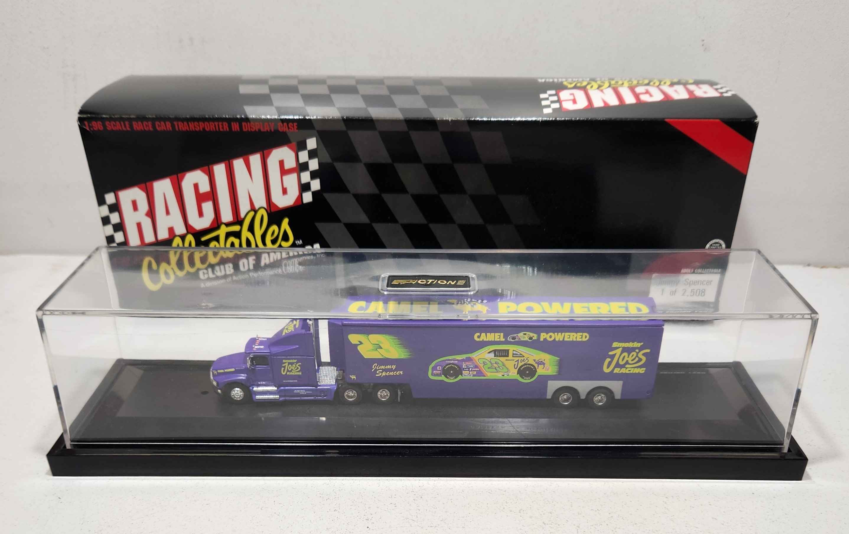 1995 Jimmy Spencer 1/96th Smokin Joe's hauler