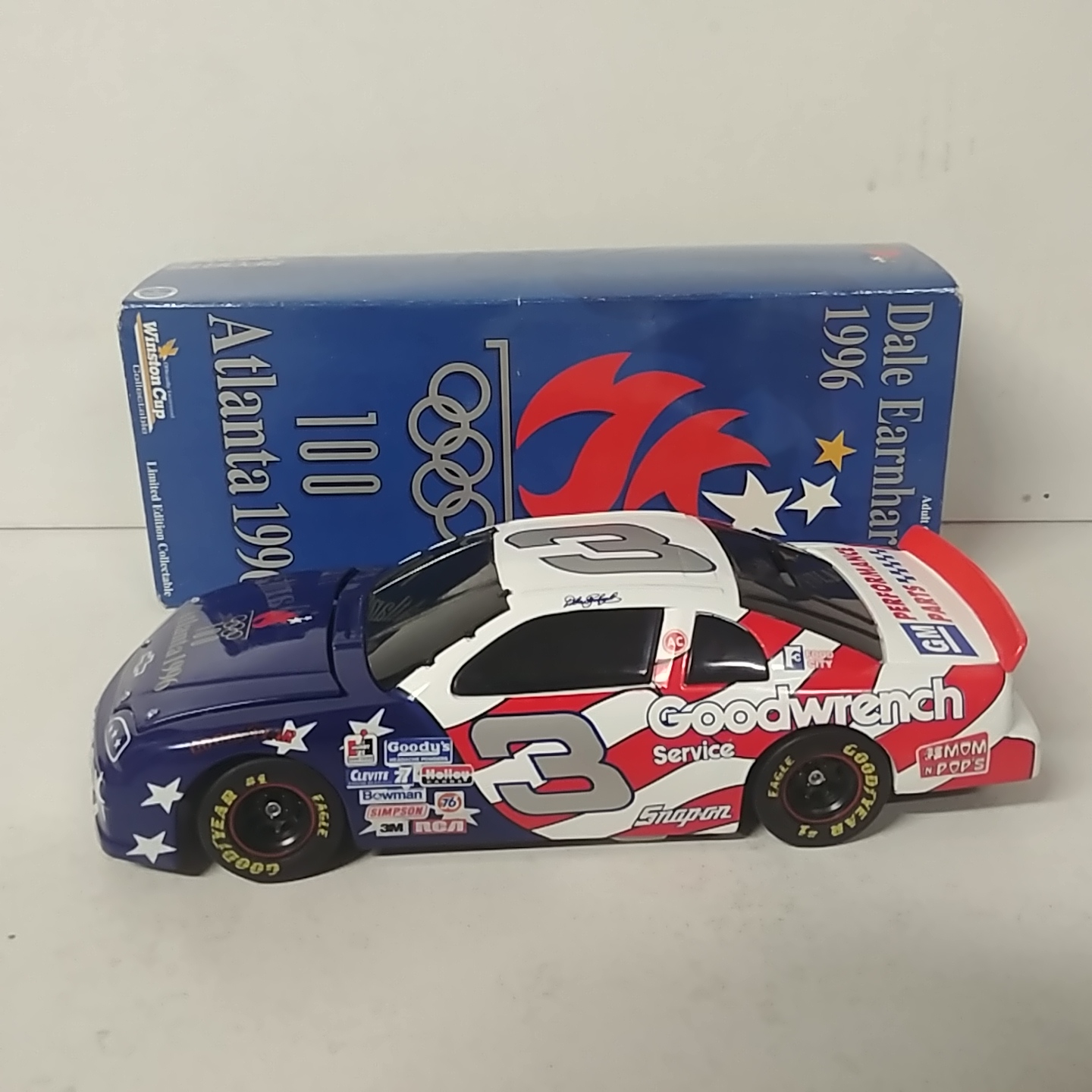 1996 Dale Earnhardt 1/24th Goodwrench "Olympics" black window bank Monte Carlo