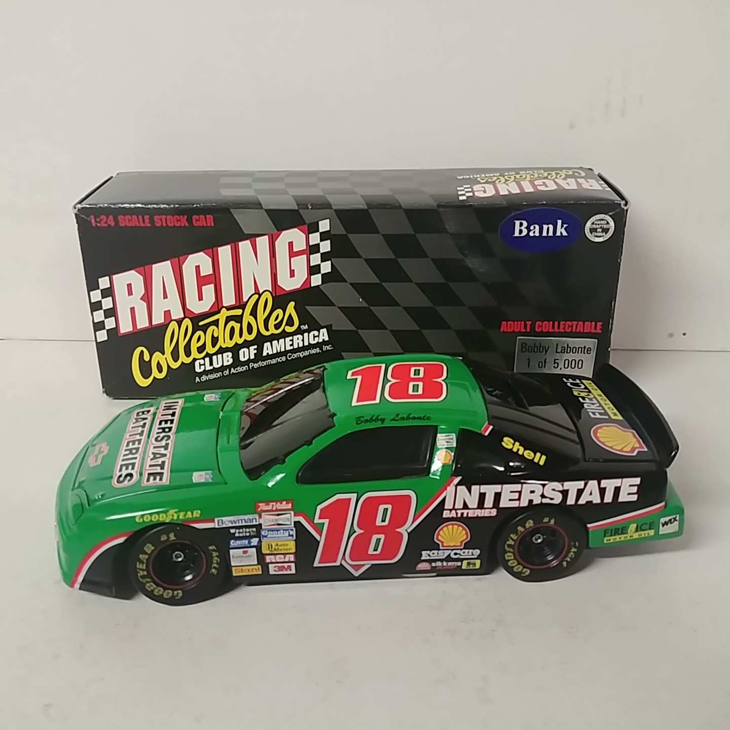 1996 Bobby Labonte 1/24th Interstate Batteries b/w bank