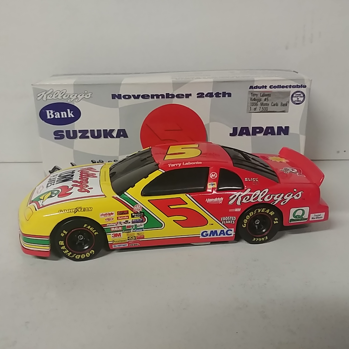 1996 Terry Labonte 1/24th Kelloggs "Suzuka, Japan" black window bank