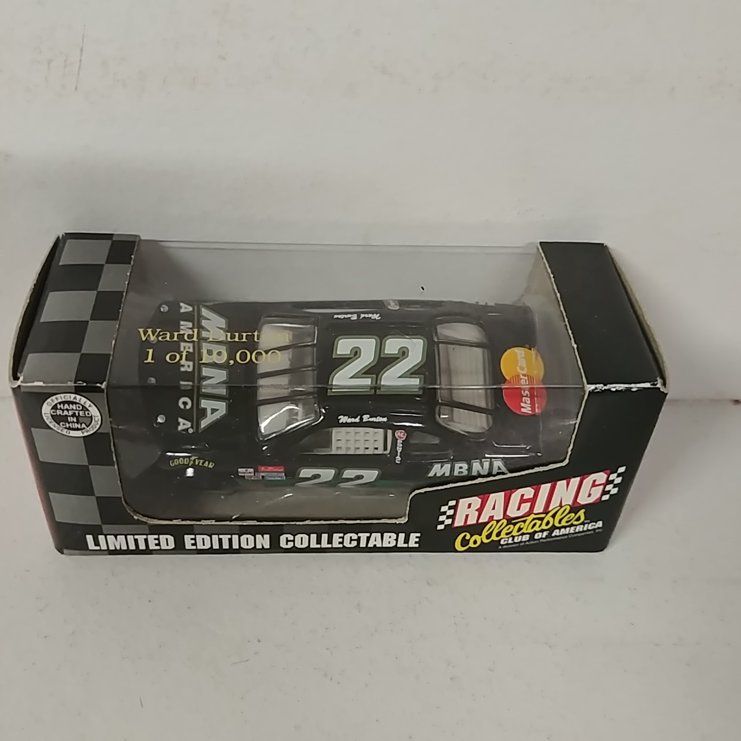 1996 Ward Burton 1/64th MBNA America hood open Pontiac