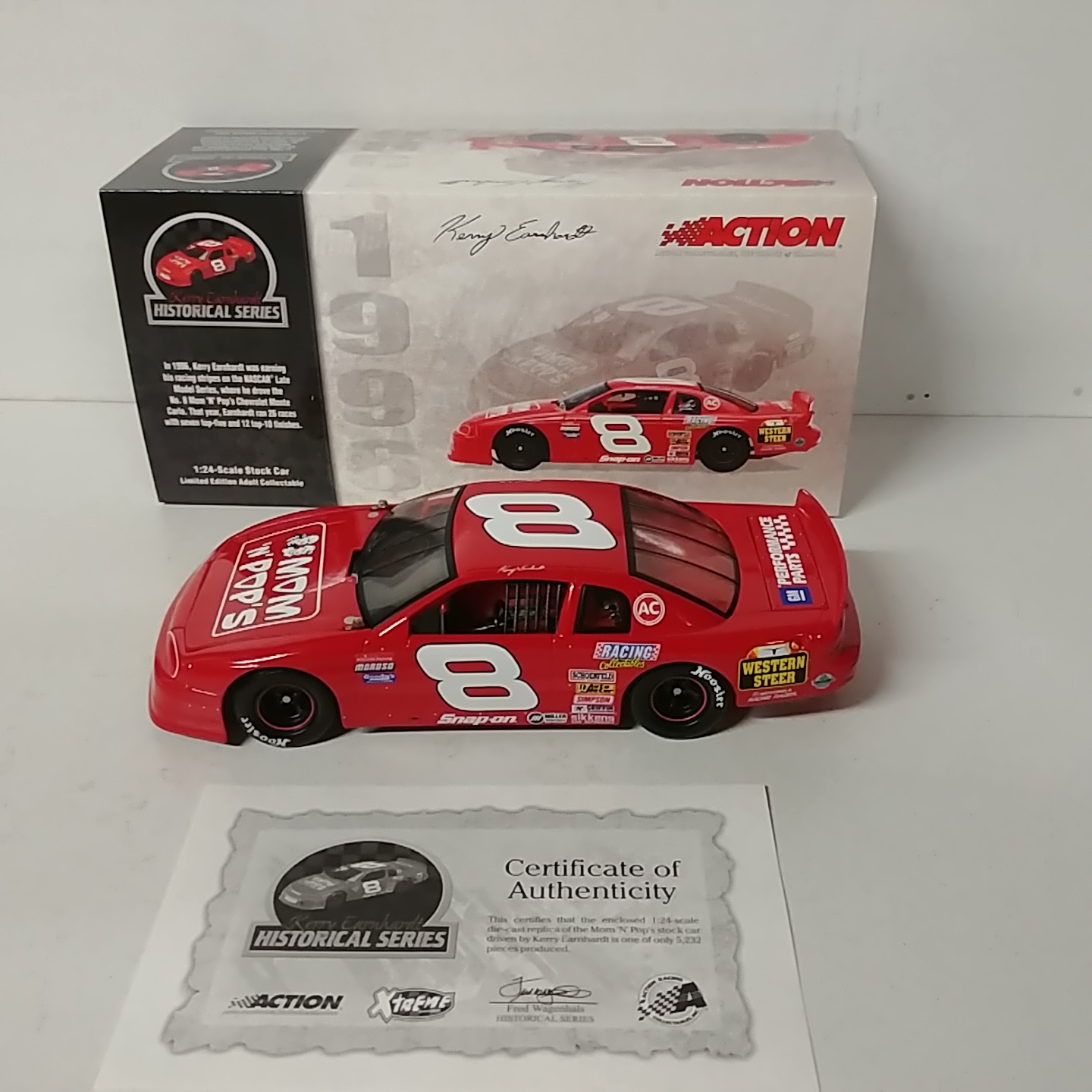 1996 Kerry Earnhardt 1/24th Mom n' Pops late model stock c/w car