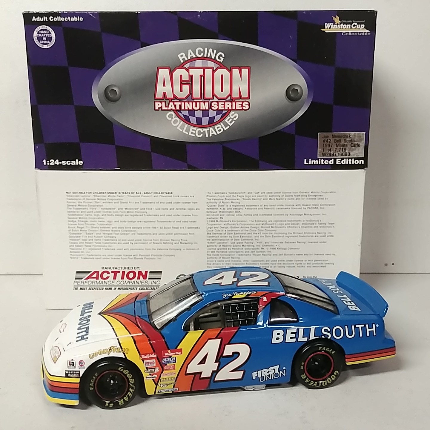 1997 Joe Nemechek 1/24th Bell South c/w car