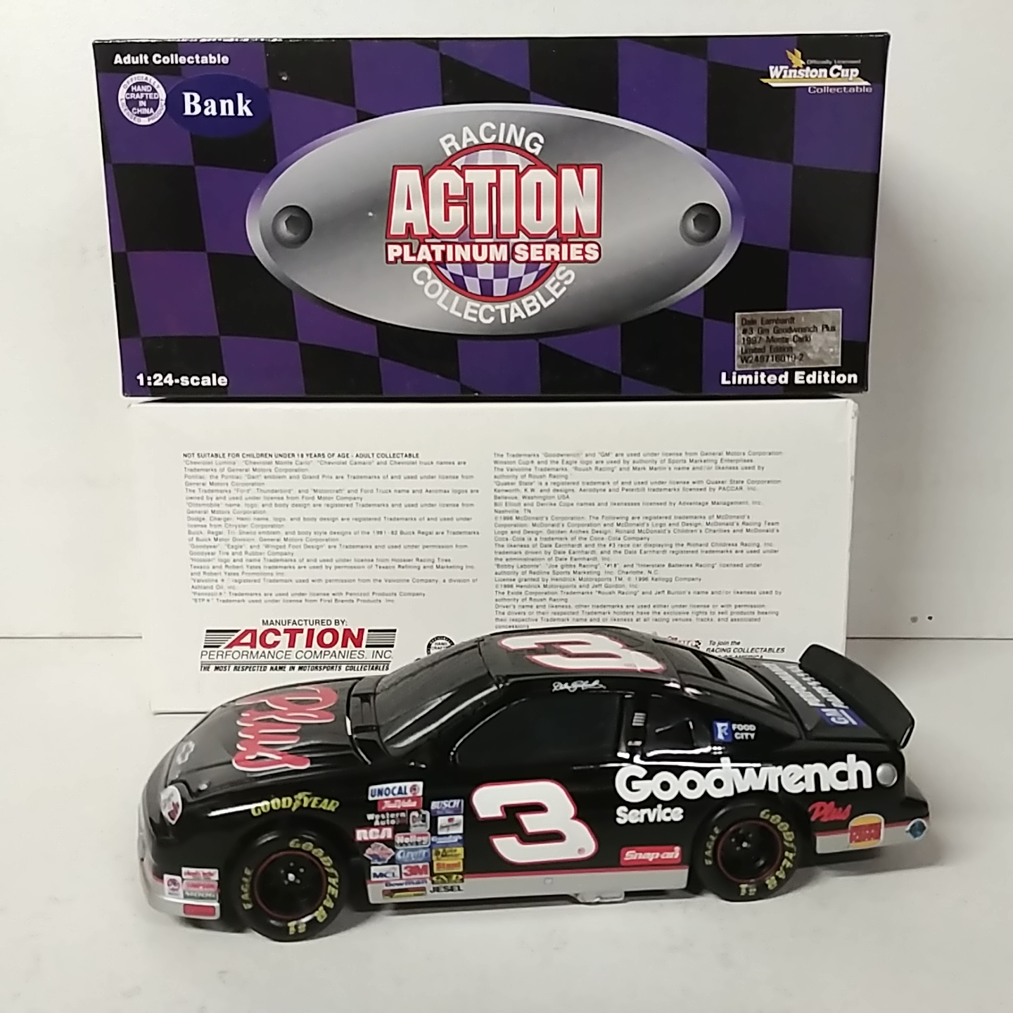 1997 Dale Earnhardt 1/24th Goodwrench Plus b/w bank