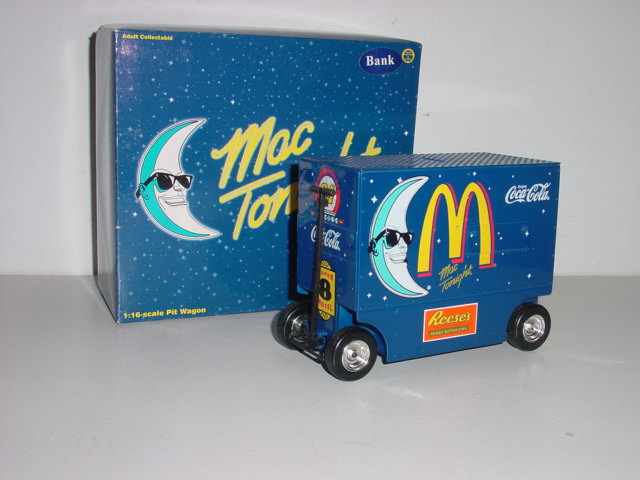 1997 Bill Elliott 1/16th McDonald's" Mac Tonite" pit wagon bank