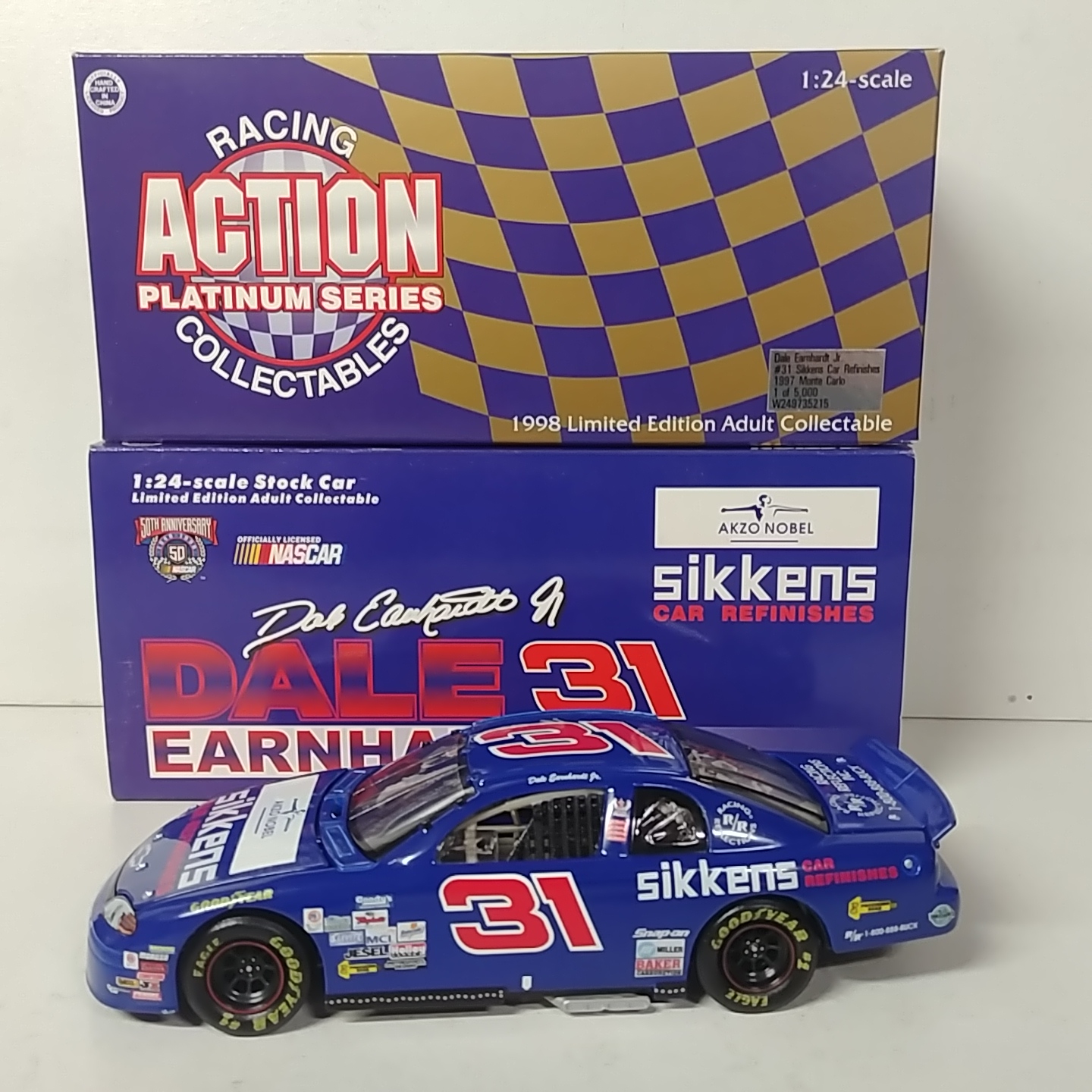 1997 Dale Earnhardt Jr 1/24th Sikkens Car Refinishes "Blue" c/w Monte Carlo