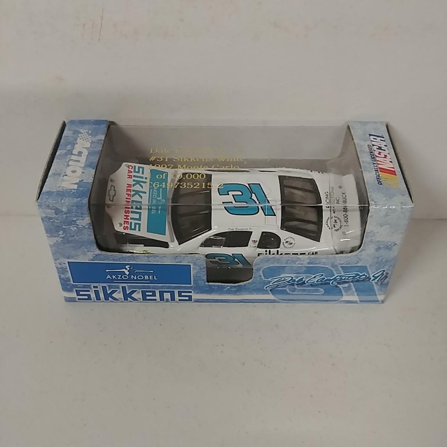 1997 Dale Earnhardt Jr 1/64th White Sikkens hood open Monte Carlo
