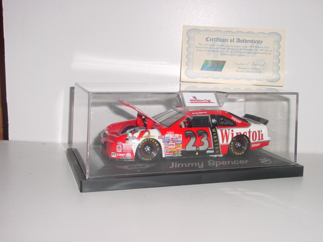 1997 Jimmy Spencer 1/24th Winston Thunderbird c/w car