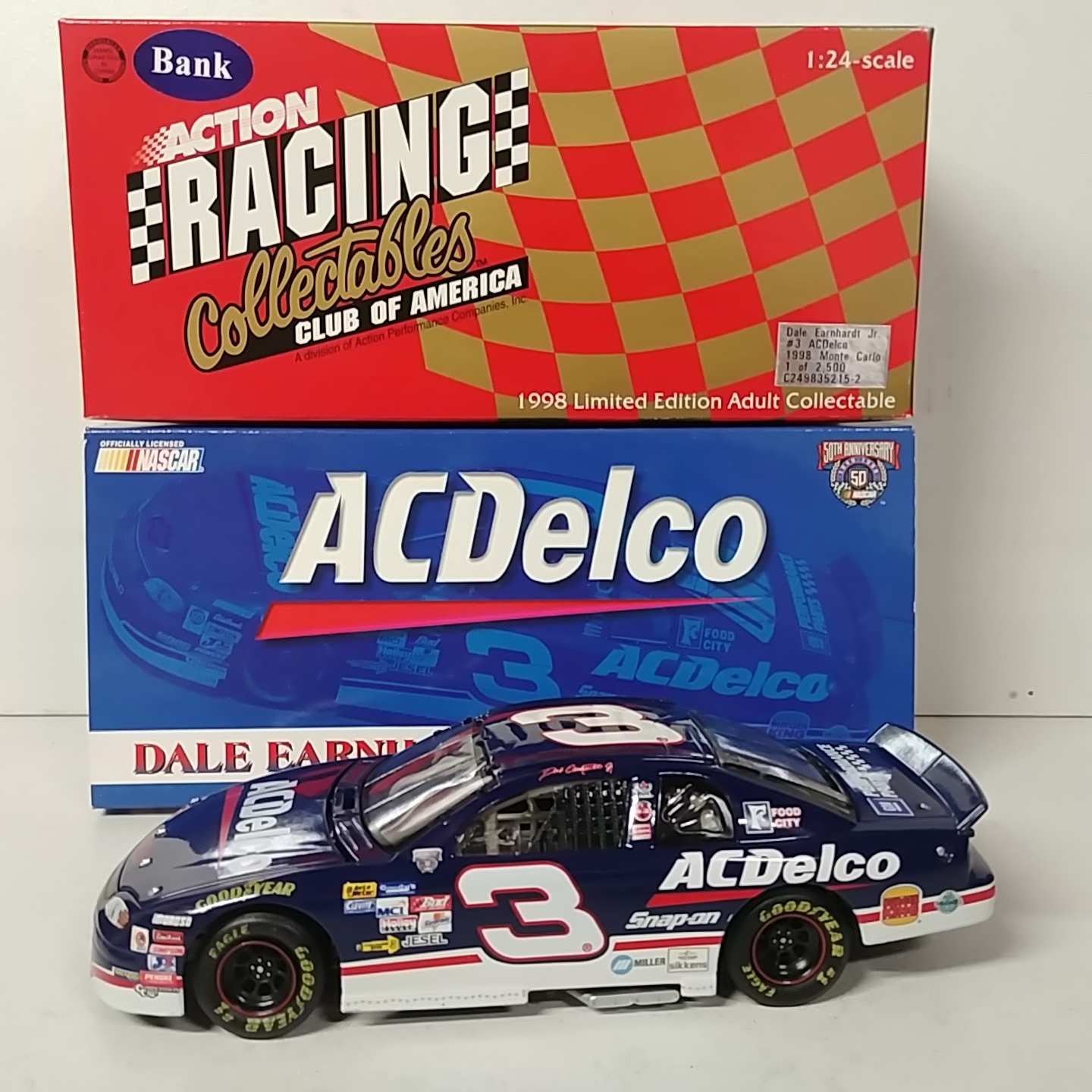 1998 Dale Earnhardt Jr 1/24th AC Delco c/w bank