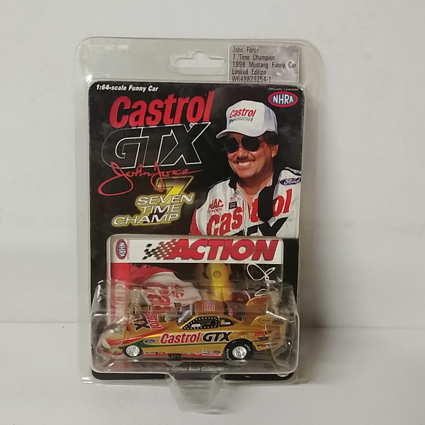 1998 John Force 1/64th Castrol GTX "7x Time Champion Gold" FC