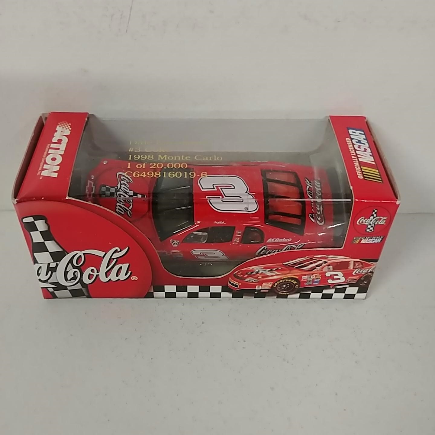 1998 Dale Earnhardt 1/64th Coca Cola hood open Monte Carlo