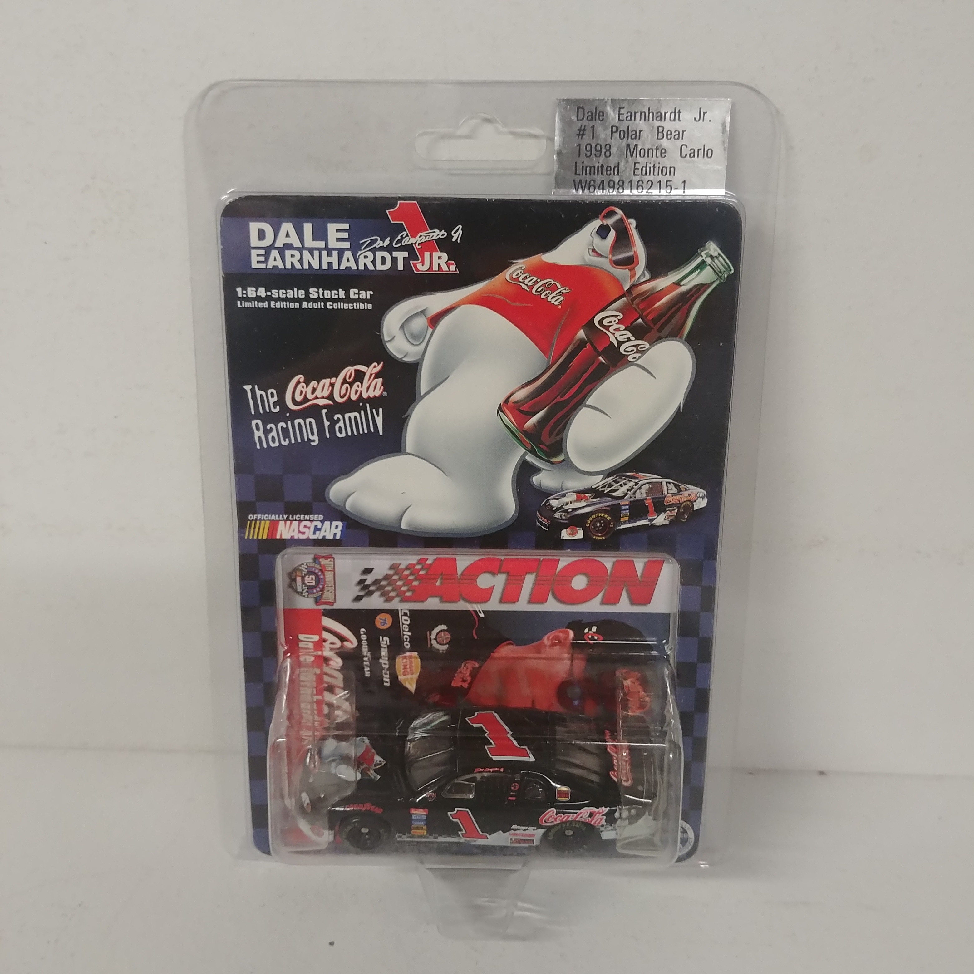 1998 Dale Earnhardt Jr 1/64th Coca-Cola "Polar Bear" Monte Carlo