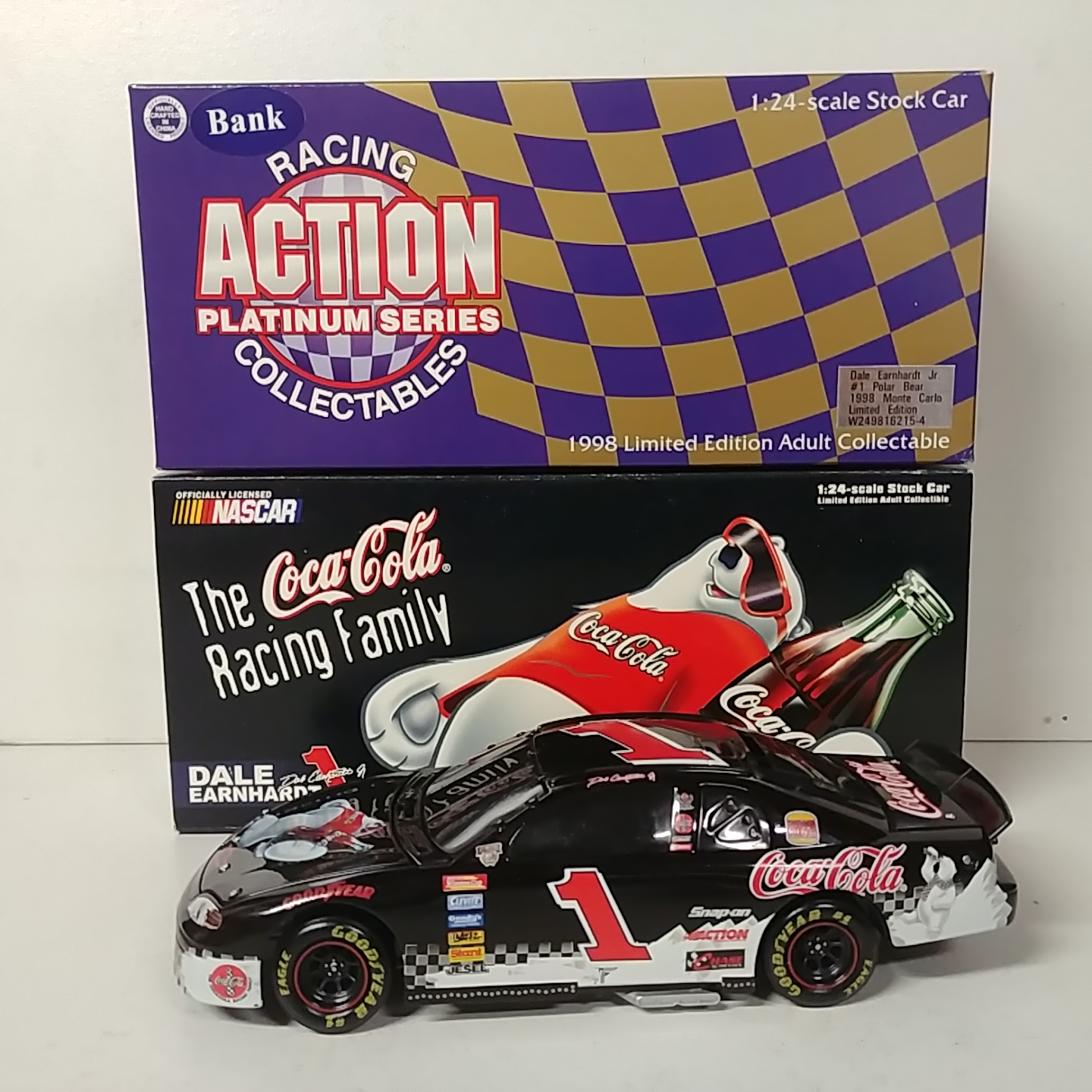 1998 Dale Earnhardt Jr 1/24th Coca Cola "Polar Bears" b/w Monte Carlo