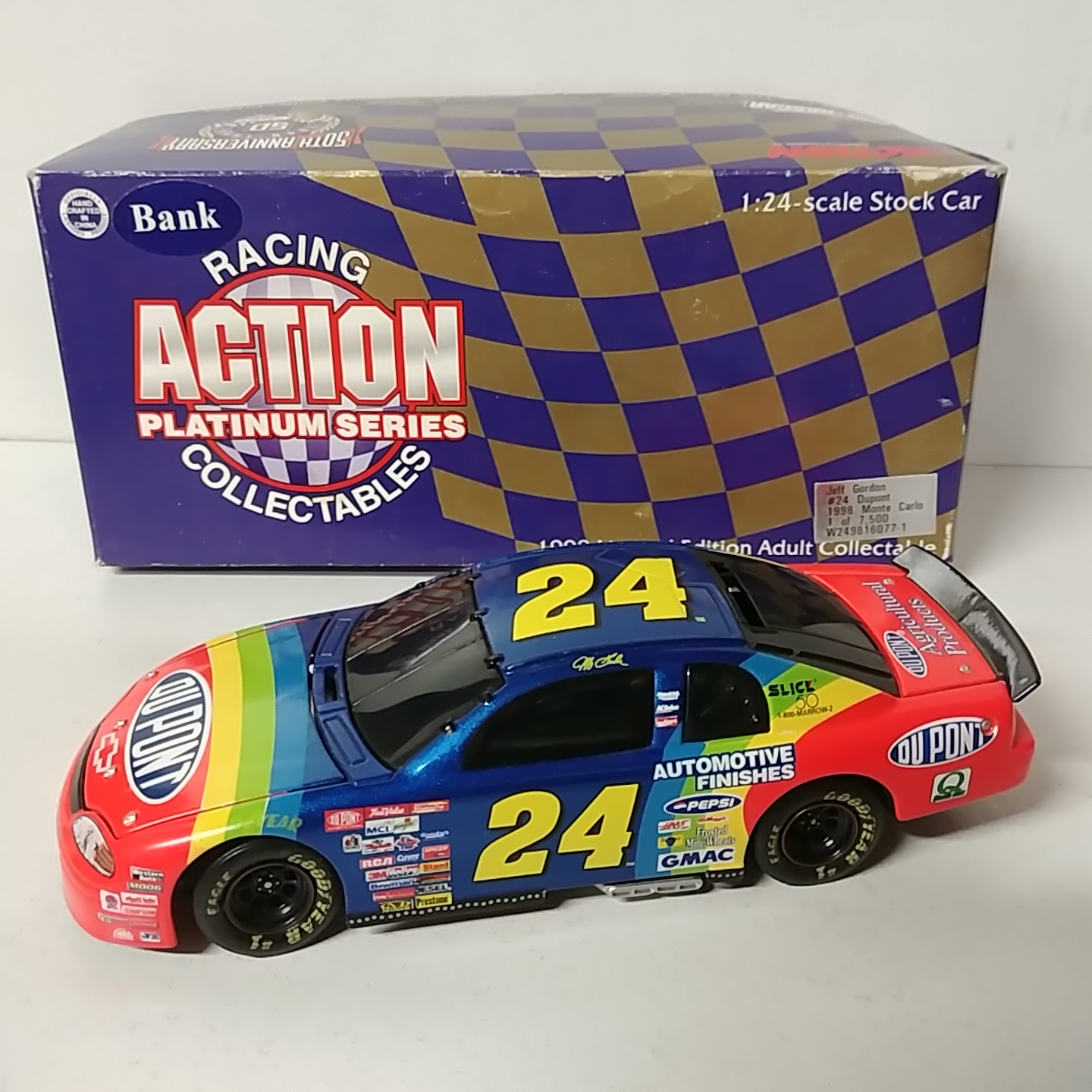 1998 Jeff Gordon 1/24th DuPont b/w bank Monte Carlo