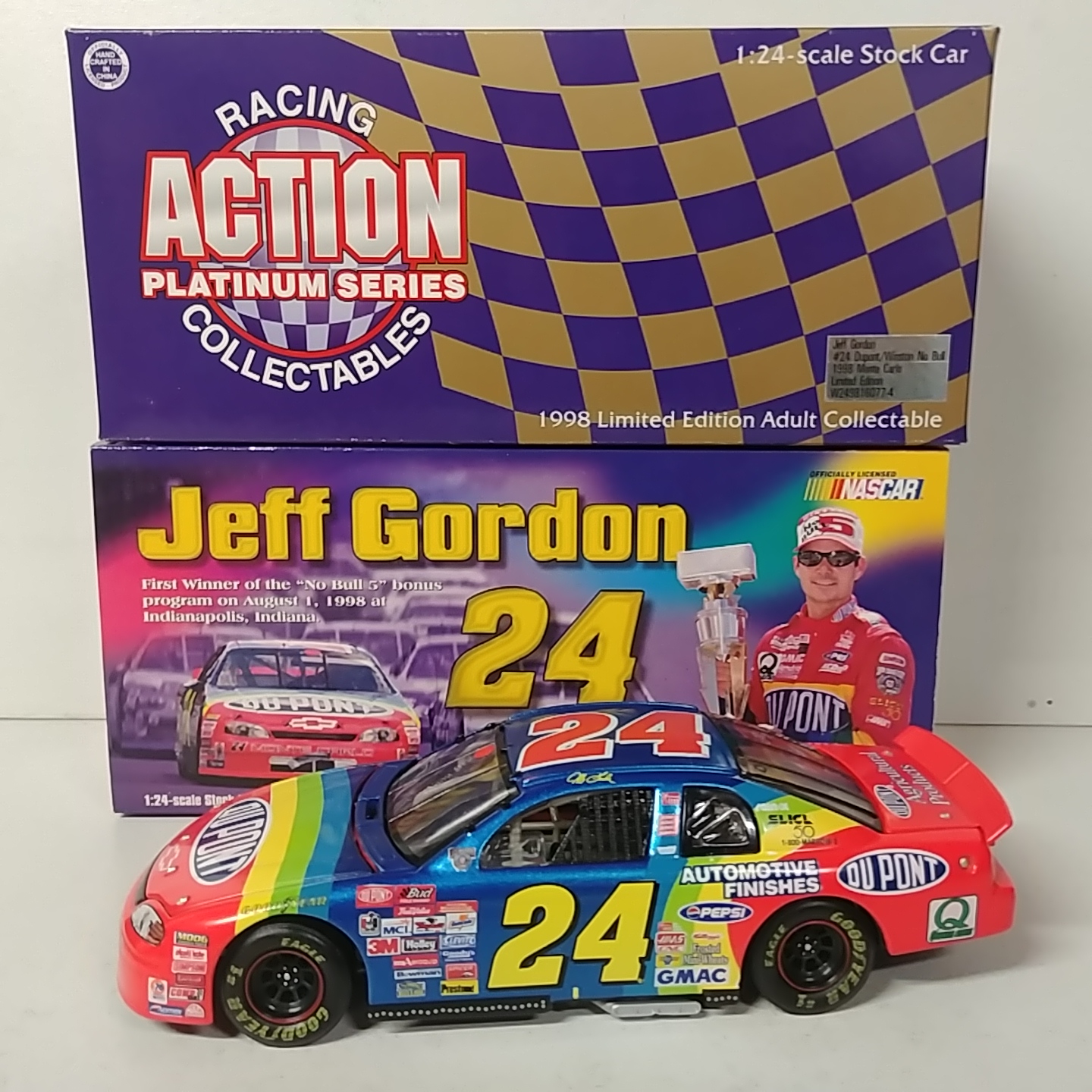 1998 Jeff Gordon 1/24th Dupont "No Bull 5 Winner" c/w Monte Carlo
