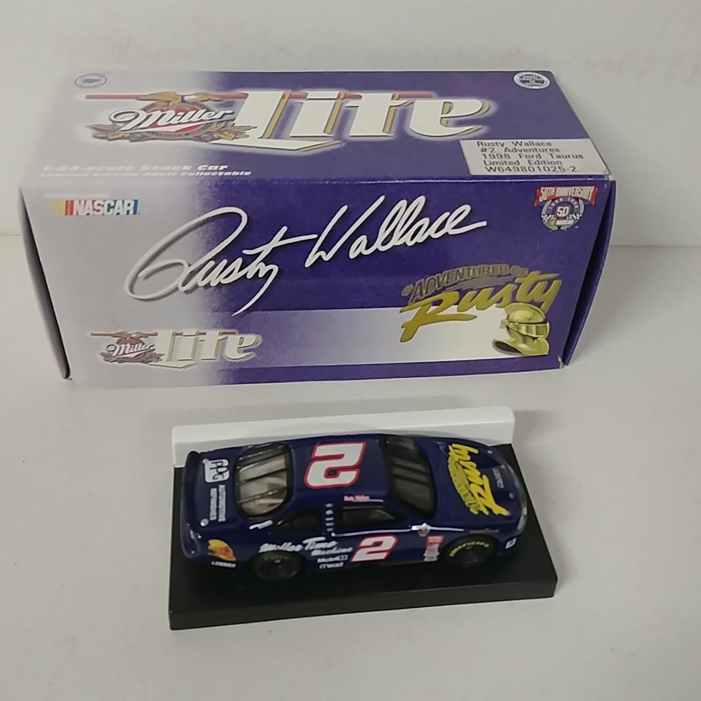 1998 Rusty Wallace 1/64th Miller Time "Adventures of Rusty" ARC Taurus