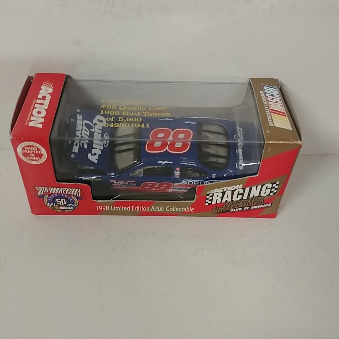 1998 Dale Jarrett 1/64th Quality Care RCCA hood open car