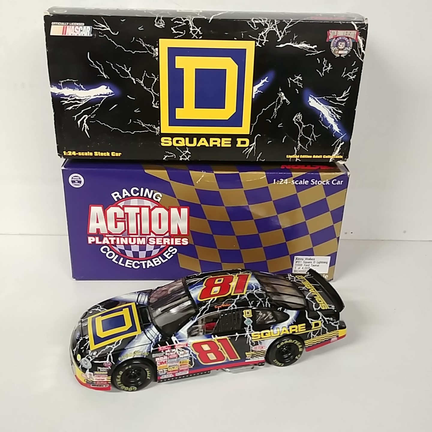 1998 Kenny Wallace 1/24th SquareD "Lightning" c/w car