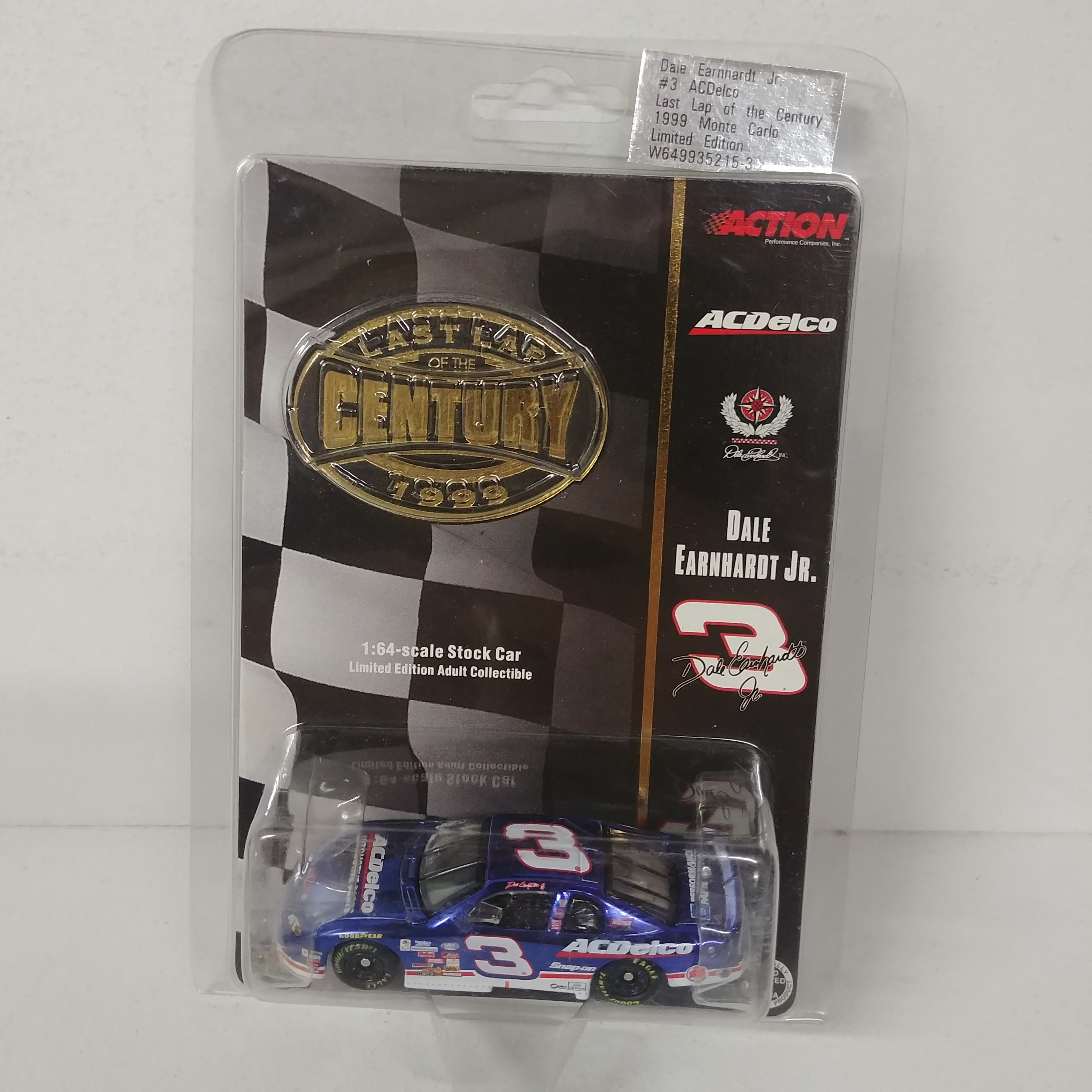 1999 Dale Earnhardt Jr 1/64th AC Delco "Last Lap of the Century" ARC Monte Carlo