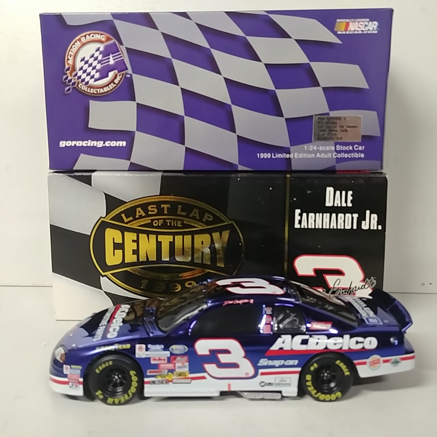 1999 Dale Earnhardt Jr 1/24th AC Delco "Last Lap of The Century" b/w bank Monte Carlo