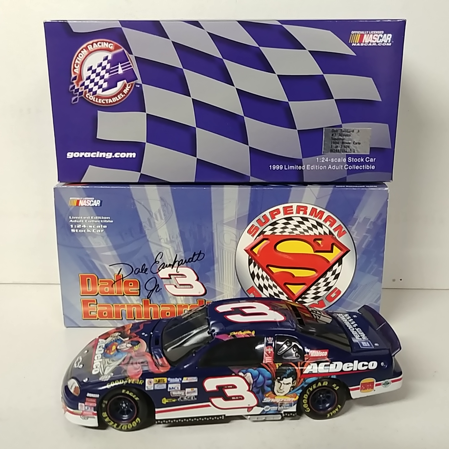 1999 Dale Earnhardt Jr 1/24th AC Delco "Superman""Busch Series" b/w bank Monte Carlo