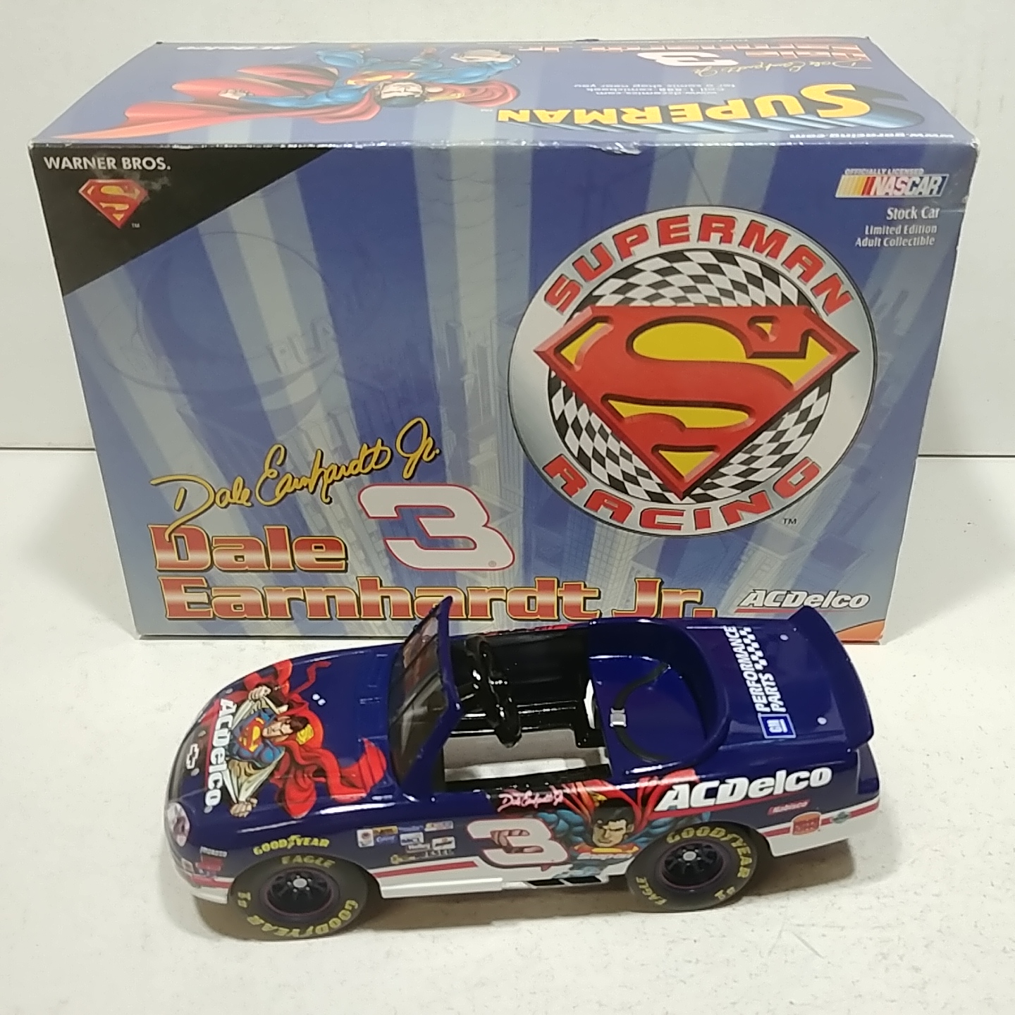 1999 Dale Earnhardt Jr 1/43rd AC Delco "Superman" Monte Carlo Pedal Car Bank
